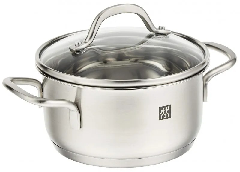 Oala Zwilling Pico 66652120, 0,8 L, 12 cm, Capac sticla, Otel inoxidabil 18/10, Cuptor si inductie, Argintiu