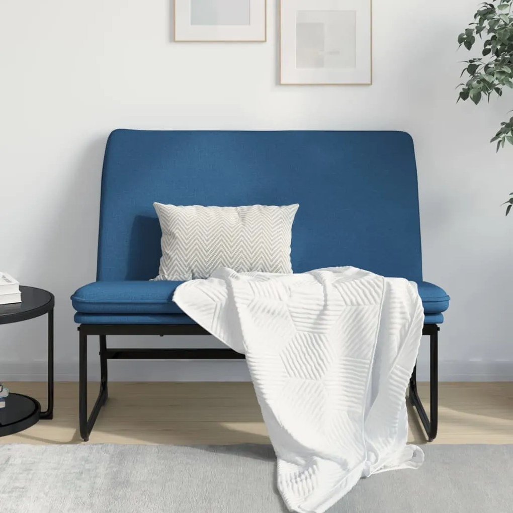 351328 vidaXL Bancă, albastru, 100x75x76 cm, material textil