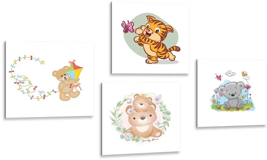 Set tablouri animăluțe pentru copii