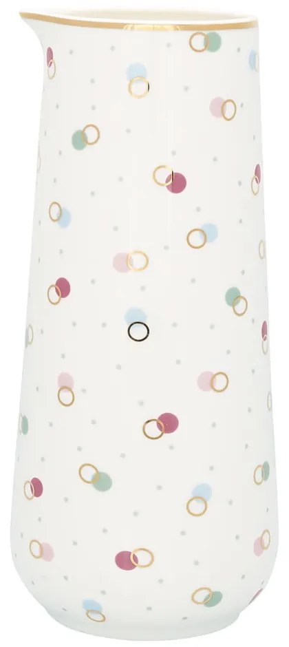 Carafă din gresie Green Gate Kylie, 700 ml, alb