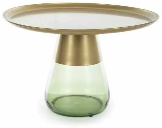 Măsuță de cafea Carini II B, auriu / verde