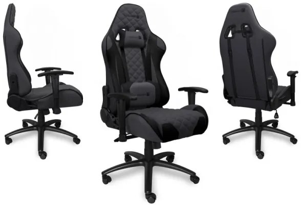 Scaun pentru jocuri video CONNECT IT CGC-1200-GY Monaco Pro gri/negru