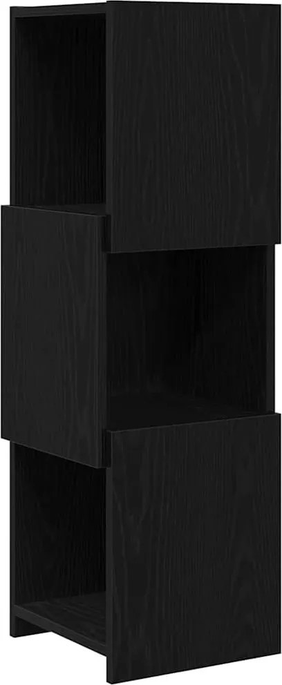 vidaXL Dulap de colț Stejar Negru 30,5x30x95cm Lemn compozit
