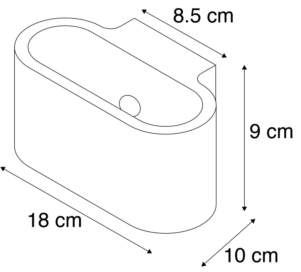 Aplică modernă albă plată - Gipsy Arles