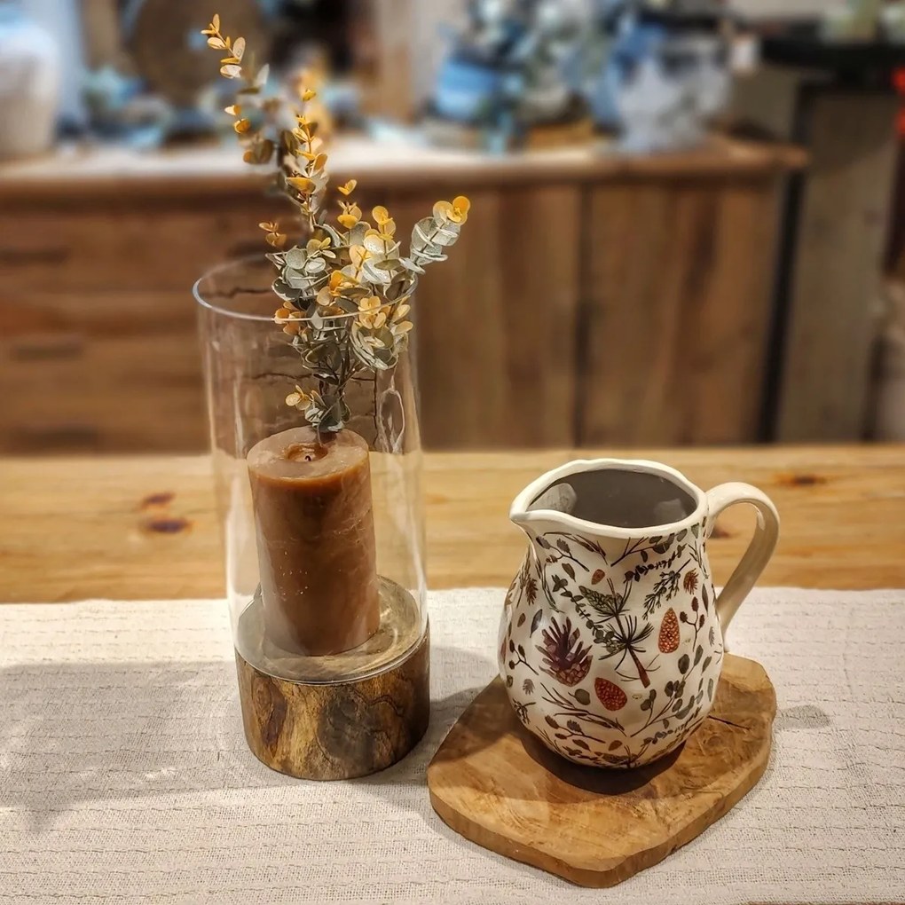 Platou Inspiring Nature din lemn de tec 35 cm