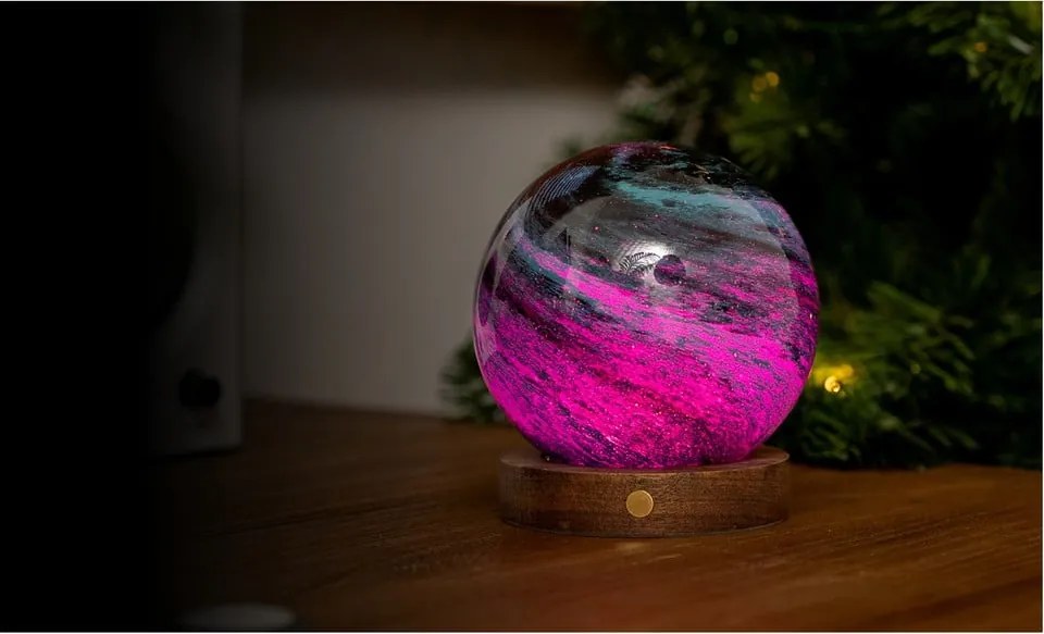 Decorațiune luminoasă maro închis/în culoare naturală închisă cu USB ø 12 cm Stellar Ocean – Gingko