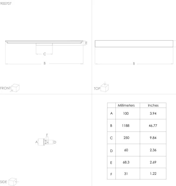 Eglo 900707 - Plafonieră LED TURCONA-B LED/20,5W/230V 4000K 118,7 cm