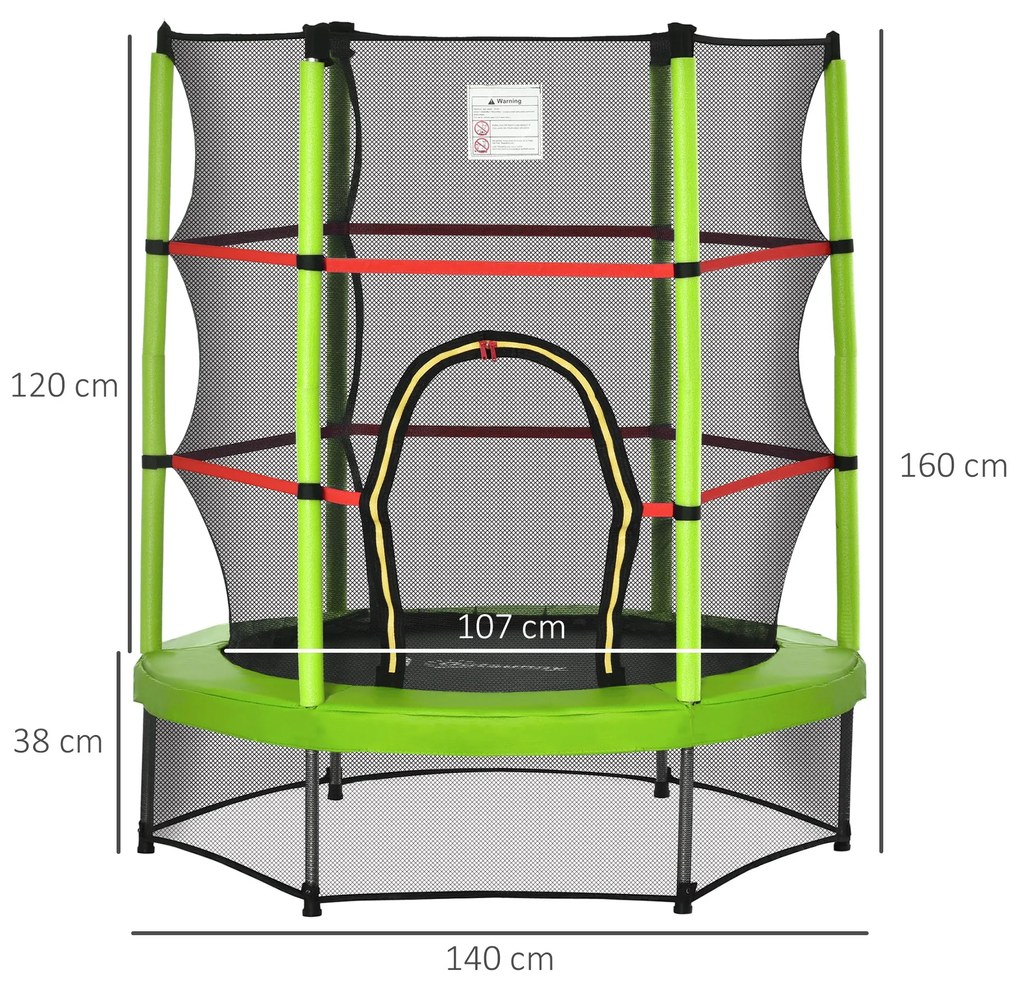 Trambulina Φ140cm HOMCOM pentru Copii de la 3 Ani, Sarcina max 45kg | Aosom Romania