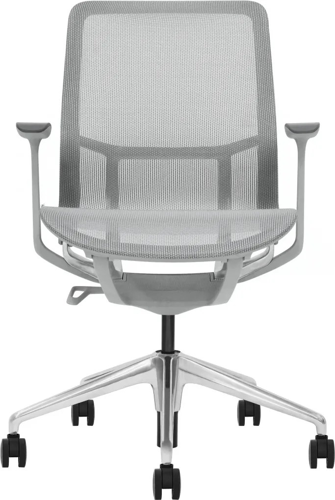 EMILY GREY – Scaun ergonomic premium, Mesh respirabil 4D, înclinare cu blocare, înălțime reglabila, cadru din nylon, bază din aluminiu, Gri