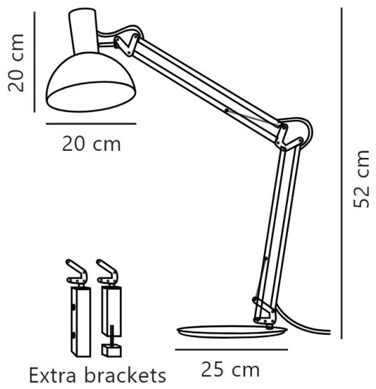 Lampă de masă DFTP by Nordlux ARKI 1xE27/60W/230V negru