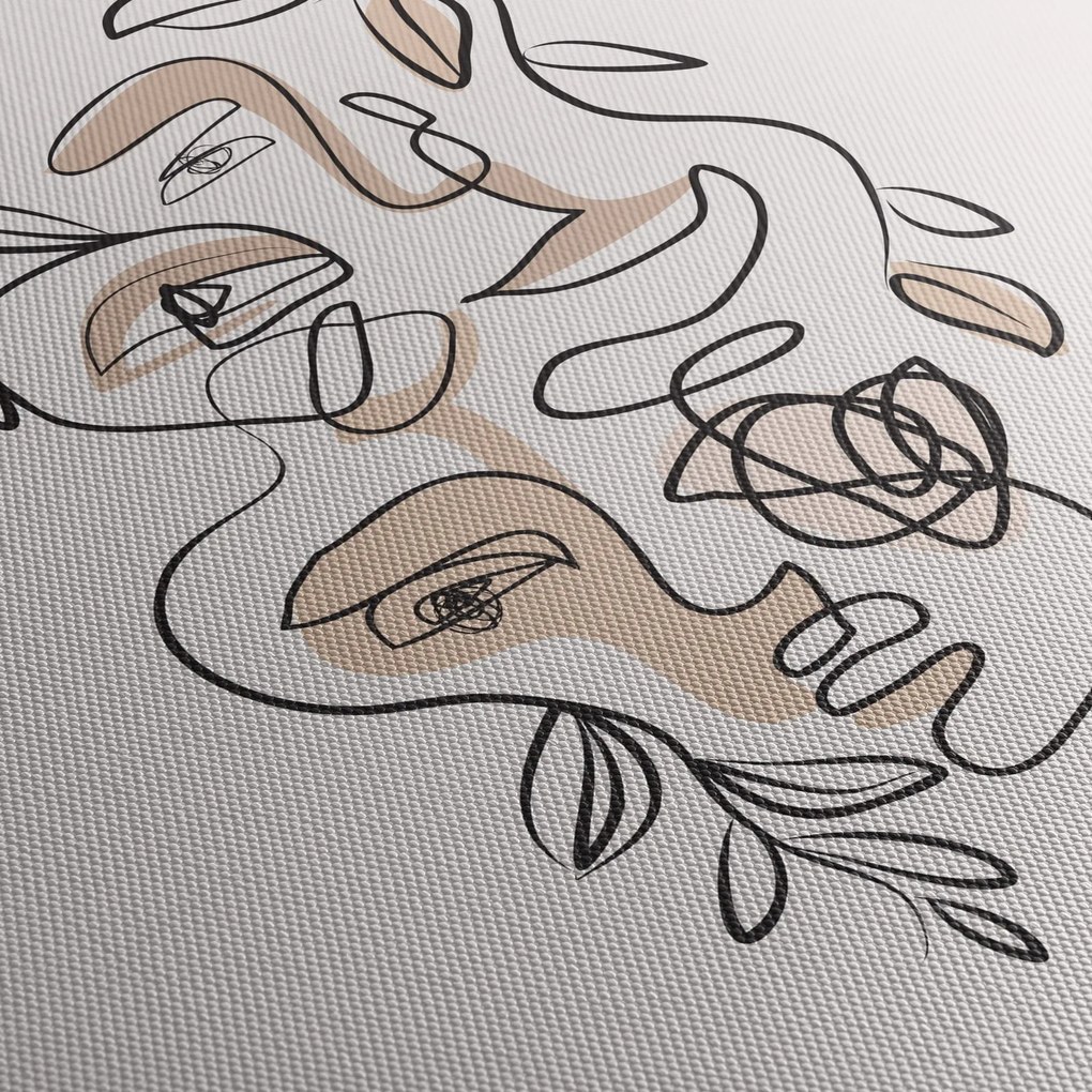 Tablou - Line art facials (90x60 cm)