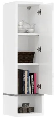 Dulap cu raft deschis FRED alb/gri