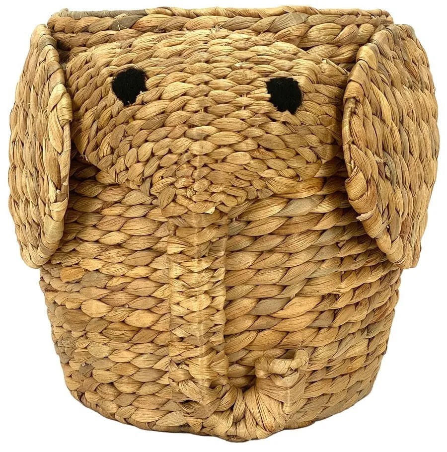 Coș de jucării pentru copii în culoare naturală din zambilă de apă ø 30x35 cm Elephant – Compactor