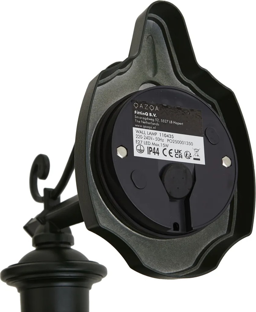 Lampă clasică de perete pentru exterior verde închis cu plastic IP44 - Genoa