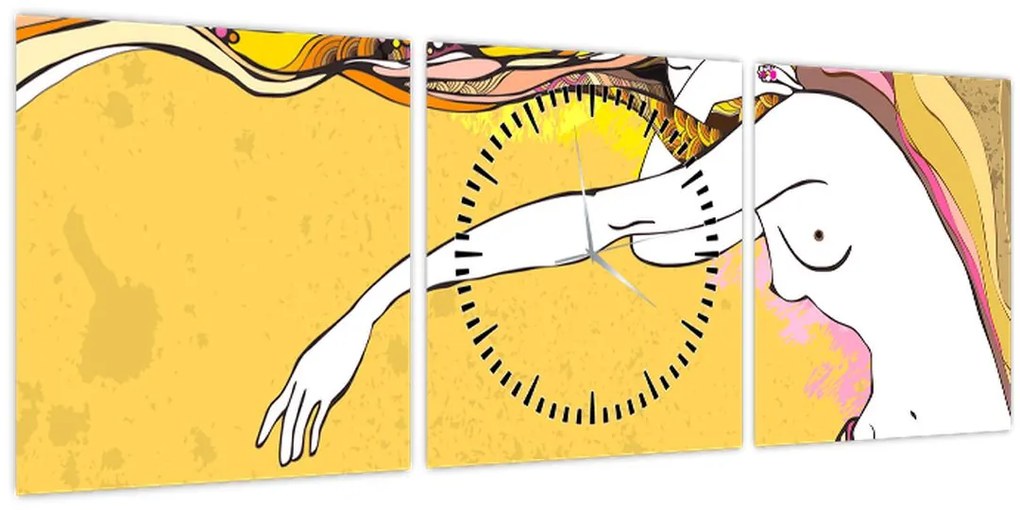 Tablou - Fata (cu ceas) (90x30 cm)
