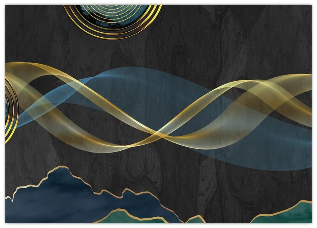 Tablou pe sticlă - Abstract (70x50 cm)