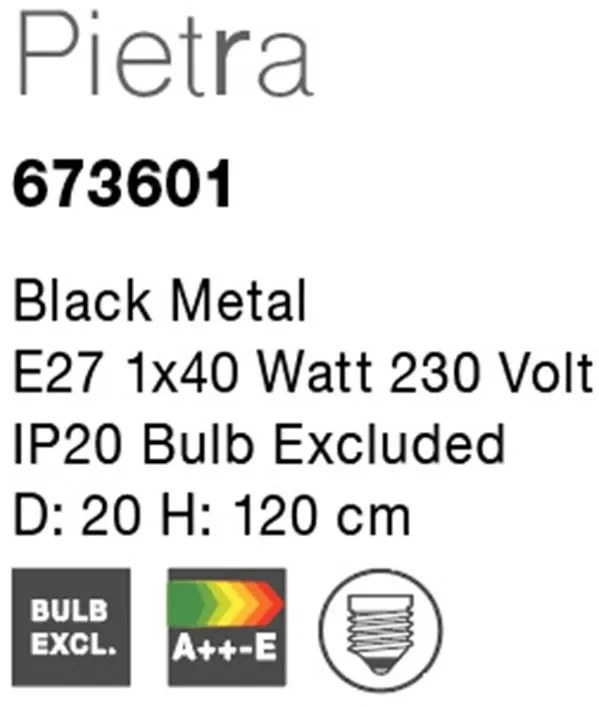 Lustra / Pendul design modern Ã˜20cm Pietra negru NVL-673601