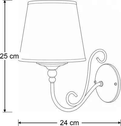 Brilagi - Aplică de perete SONIA 1xE27/15W/230V crem/patină
