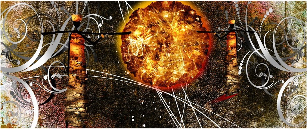 Tablou cu pictură epochală străveche (120x50 cm)