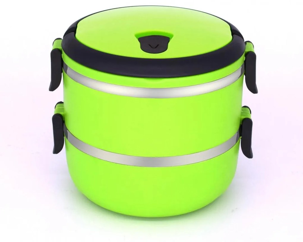CASEROLA TERMICA DUBLA, 2x0.7L, VERDE