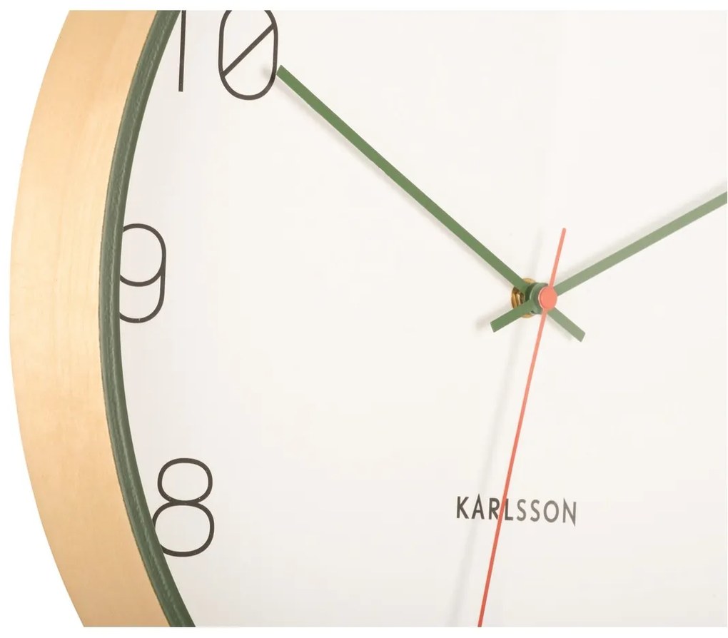 Ceas de perete Karlsson 5926GR de design 40 cm ,verde