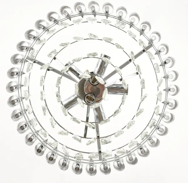 Brilagi - Lustră aplicată ECLIPSE 7xE14/10W/230V Ø 48 cm argintie