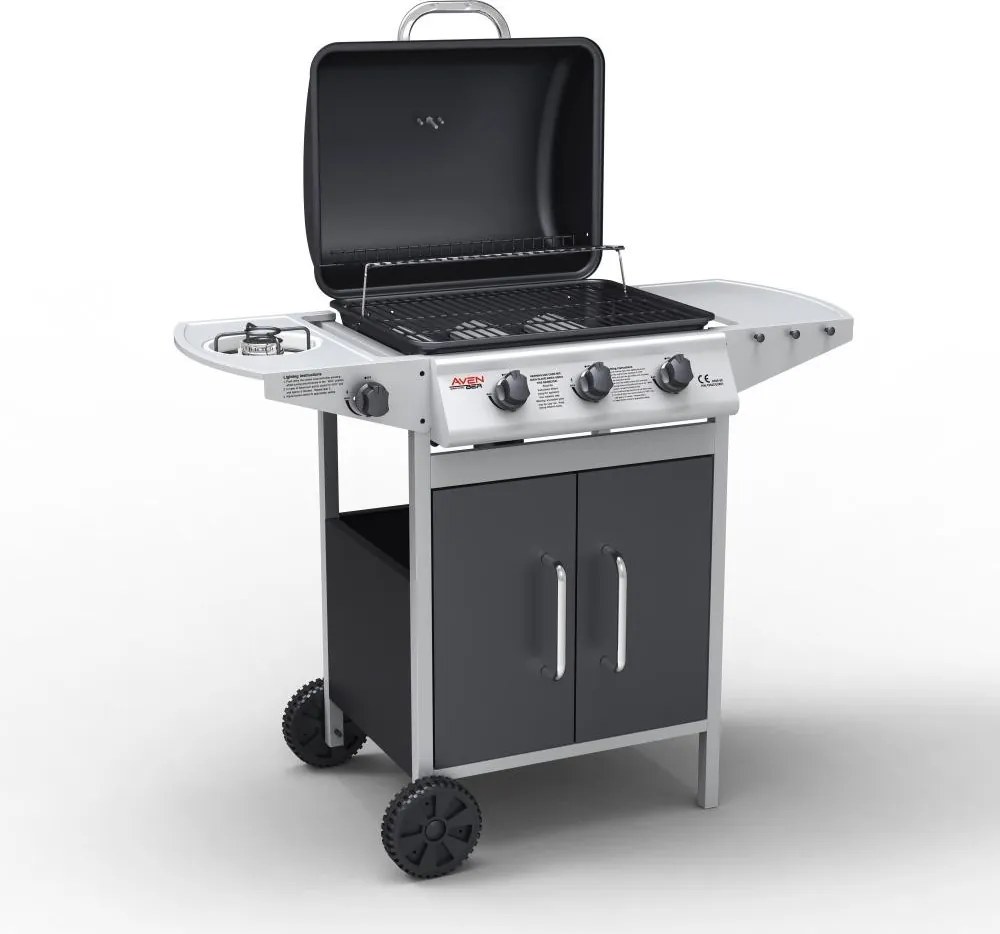 Grătar BBQ pe gaz cu arzător lateral Avenberg BOSTON