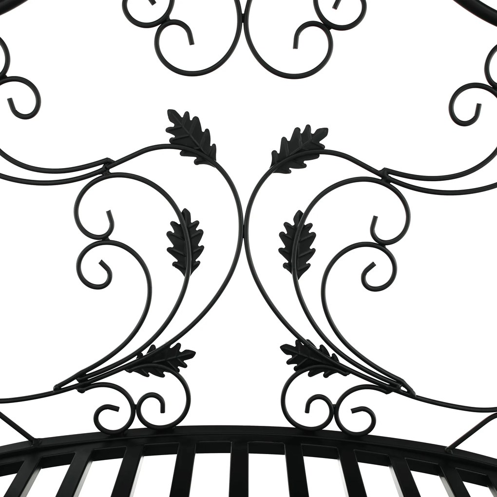 Pod decorativ de grădină, metal negru, RENAL