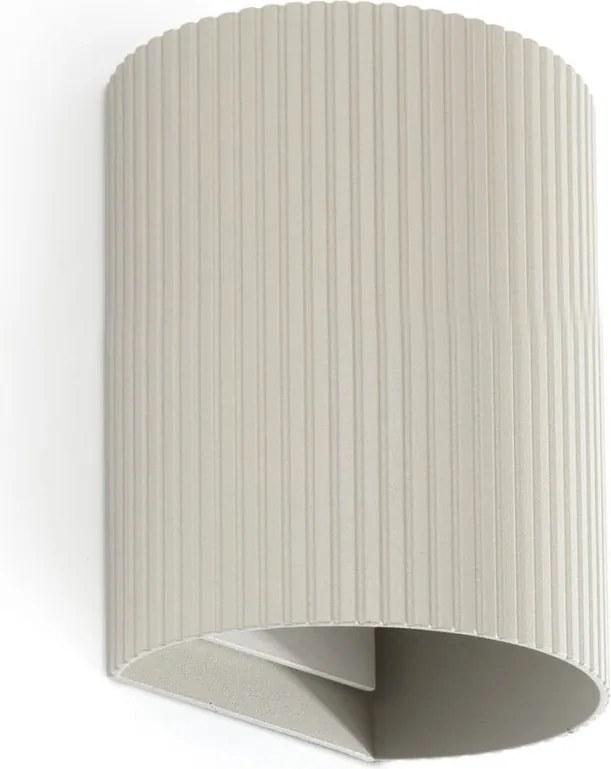 Aplica perete aluminiu striat gri, 1xGU10, SOLE round