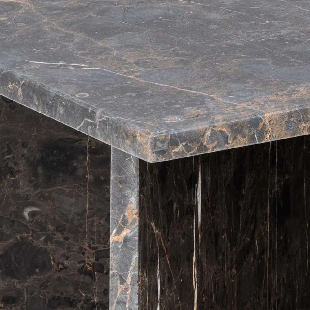 Măsuță de cafea neagră din marmură 90x90 cm Vega – Actona