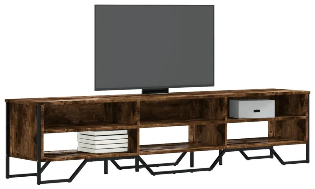 vidaXL Dulap TV, stejar fumuriu, 180x34x41 cm, lemn prelucrat