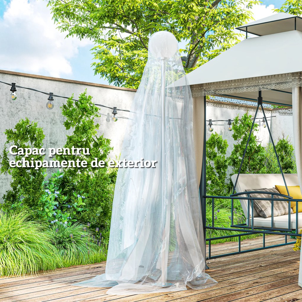 Outsunny Acoperiș pentru Seră 6x10m din PP Anti UV și Impermeabil Transparent | Aosom Romania