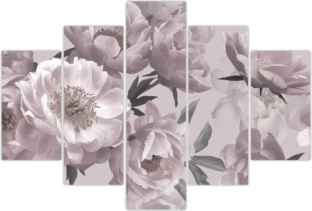 Tablou - Vintage bujorii (150x105 cm)