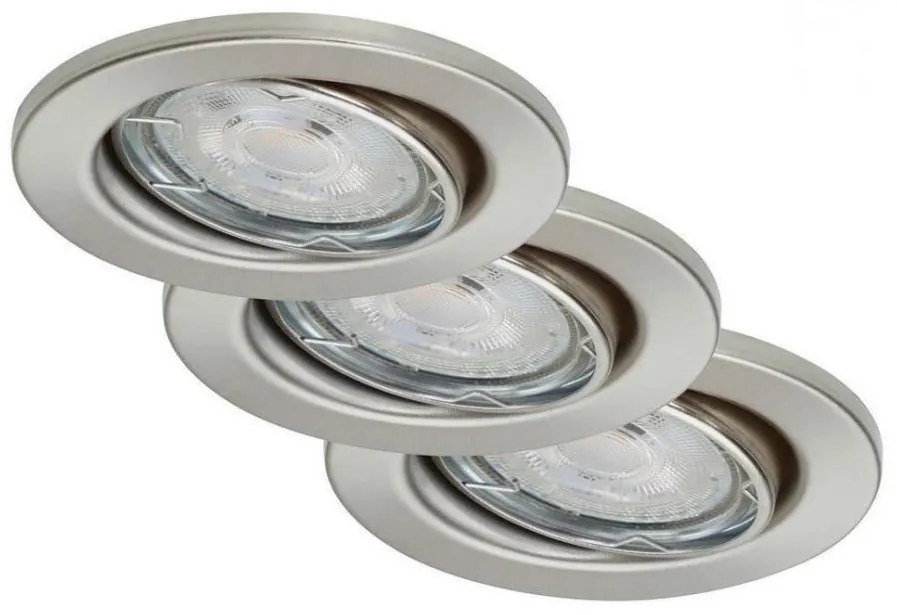 SET 3x corp de iluminat LED pentru baie dimabil 1xGU10/5W/230V IP23 Briloner 7148-032