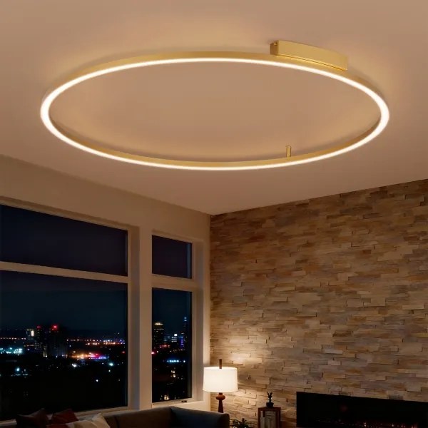 Brilagi - Corp de iluminat LED reglabil PORTOFINO LED/85W/230V, diam. 120 cm, auriu + telecomandă