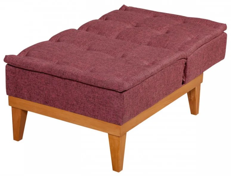 Set Canapea si Fotoliu, Lemn Solid, Fuoco, 2 Piese, Rosu Bordo