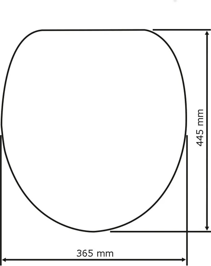 Capac WC cu închidere lentă Wenko Sabbia, 44,5 x 37,5 cm