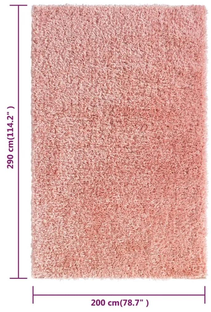 Covor moale cu fire inalte, roz, 200x290 cm, 50 mm Roz, 200 x 290 cm