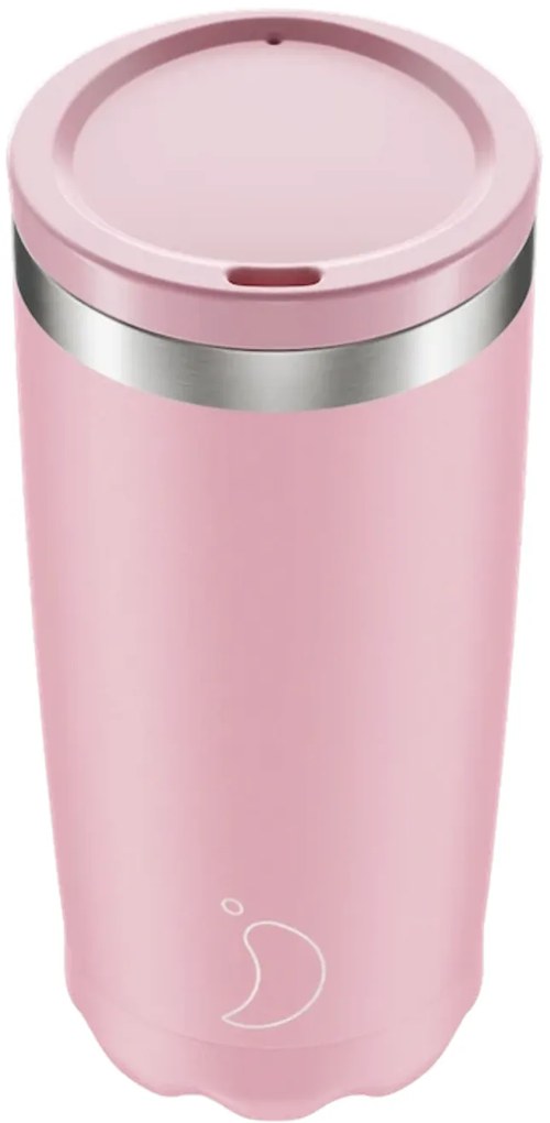 Cană termică Chilly's Bottles - roz pastel 500ml, ediția Original
