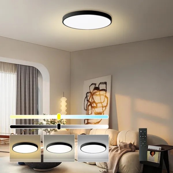 Brilagi - Lampă LED reglabilă POOL SMART, 180 W, 230 V, Ø 120 cm, Wi‑Fi Tuya, negru + telecomandă