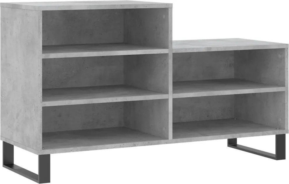 vidaXL Pantofar, gri beton, 102x36x60 cm, lemn prelucrat