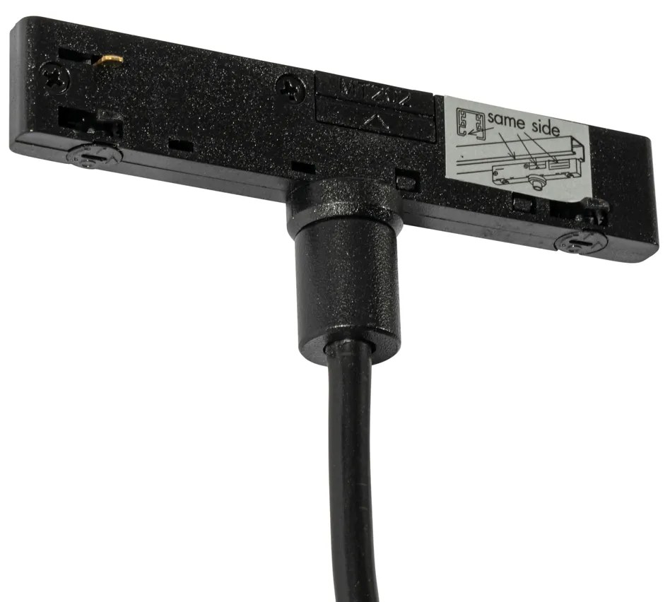 Pendantă modernă neagră pentru sistem de șină monofazat - Slimline Keno