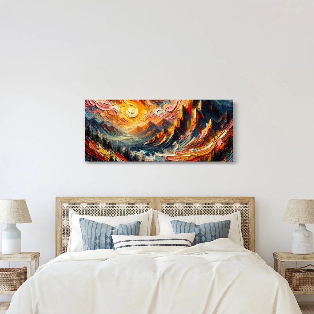 Tablou - Munte acoperit de soare (120x50 cm)