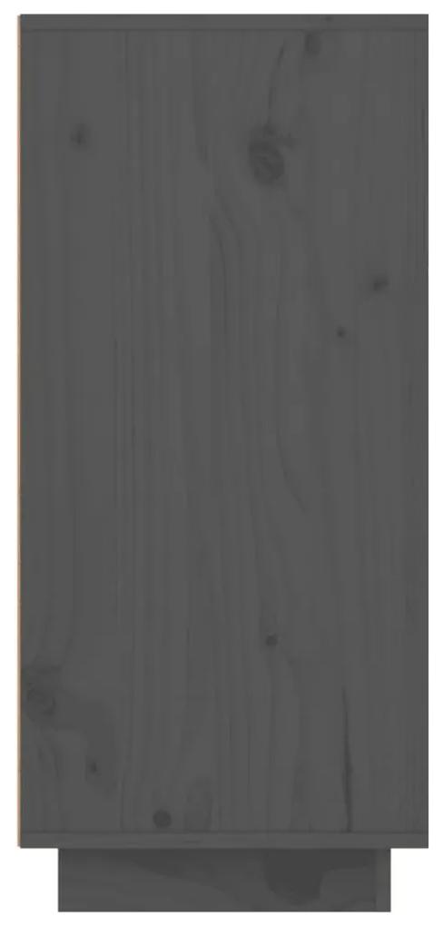 Servanta, gri, 111x34x75 cm, lemn masiv de pin 1, Gri