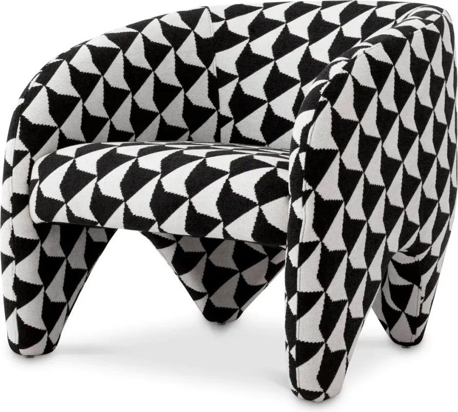 Fotoliu elegant design LUX Toledo, Zenith alb/ negru