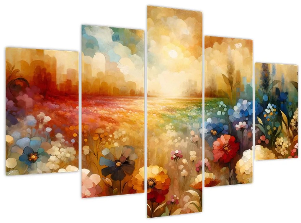 Tablou - Pajiște colorată (150x105 cm)