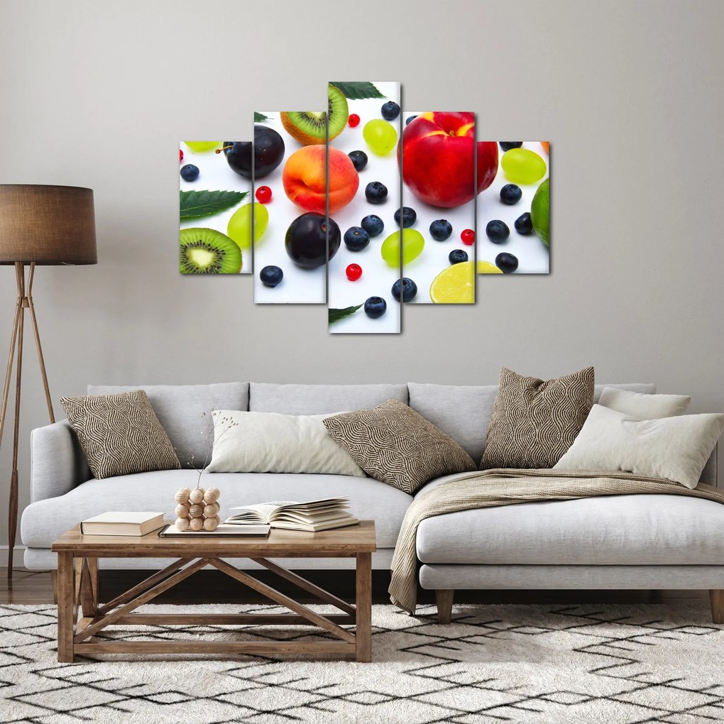 Tablou - fructe cu picături de apă (150x105 cm)