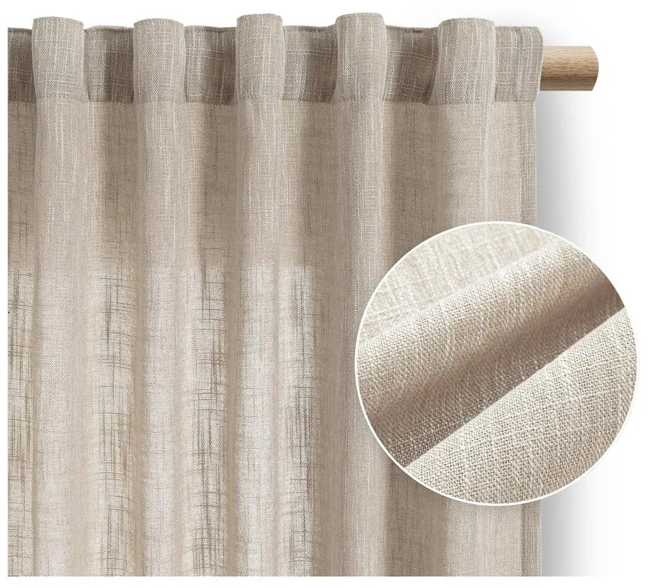 Draperie bej 140x250 cm Valeta – Restilo