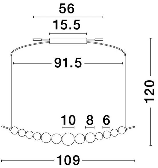 Lustra LED suspendata design decorativ PERLA