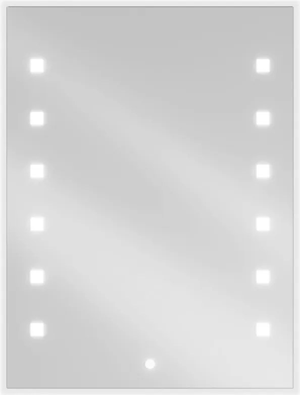 Mexen Ner oglindă pentru baie iluminată 60 x 80 cm, LED 6000K, anti-aburire - 9809-060-080-611-00
